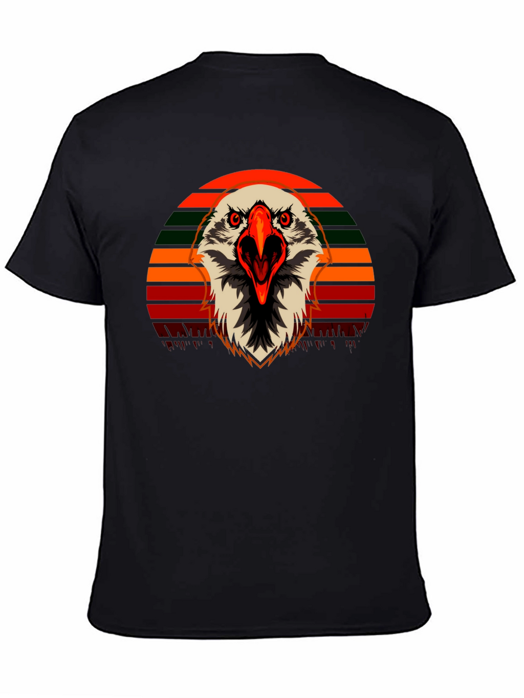 Eagle Graphic T-Shirt - Retro Sunset Design