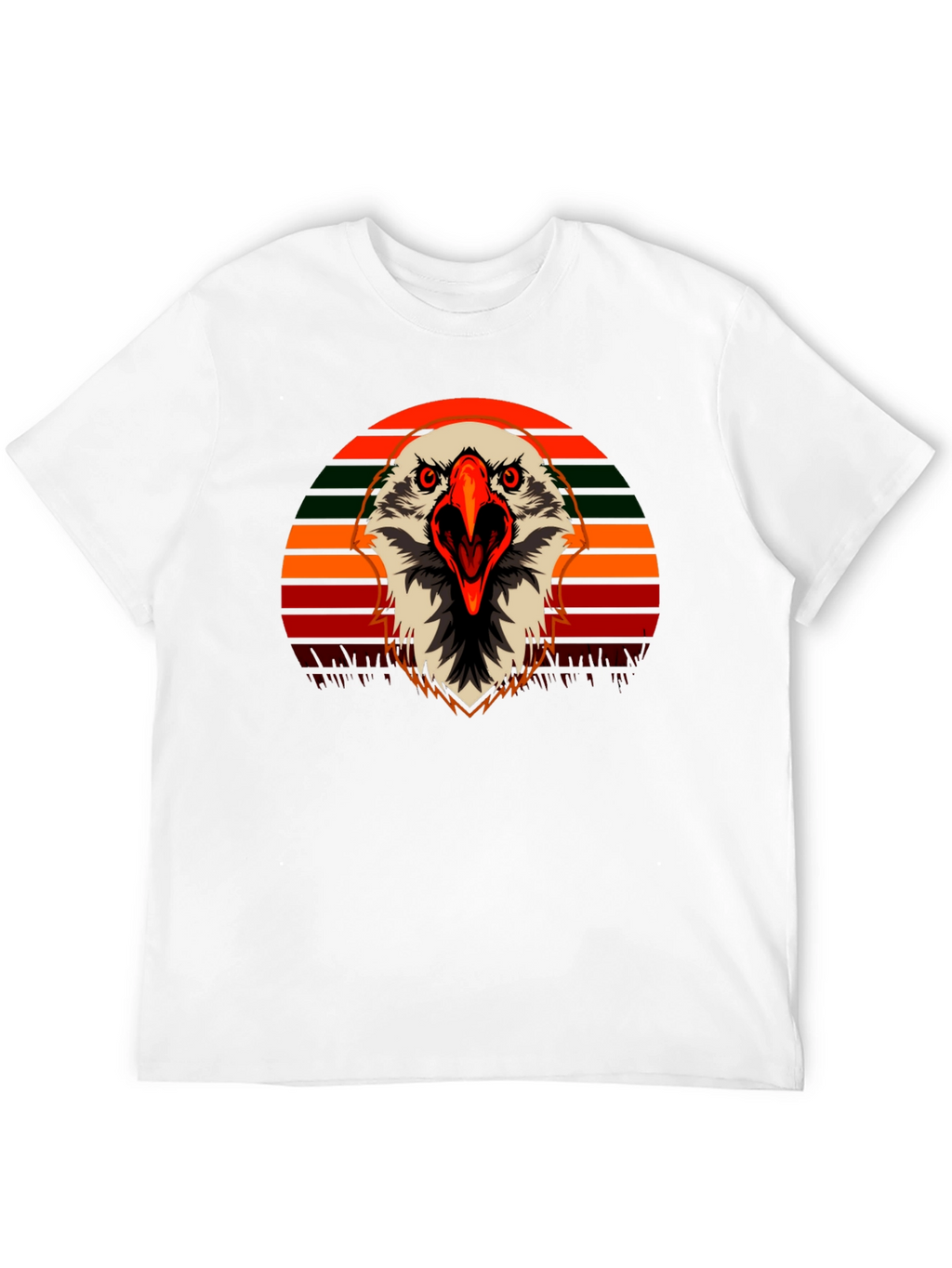 Eagle Graphic T-Shirt - Retro Sunset Design