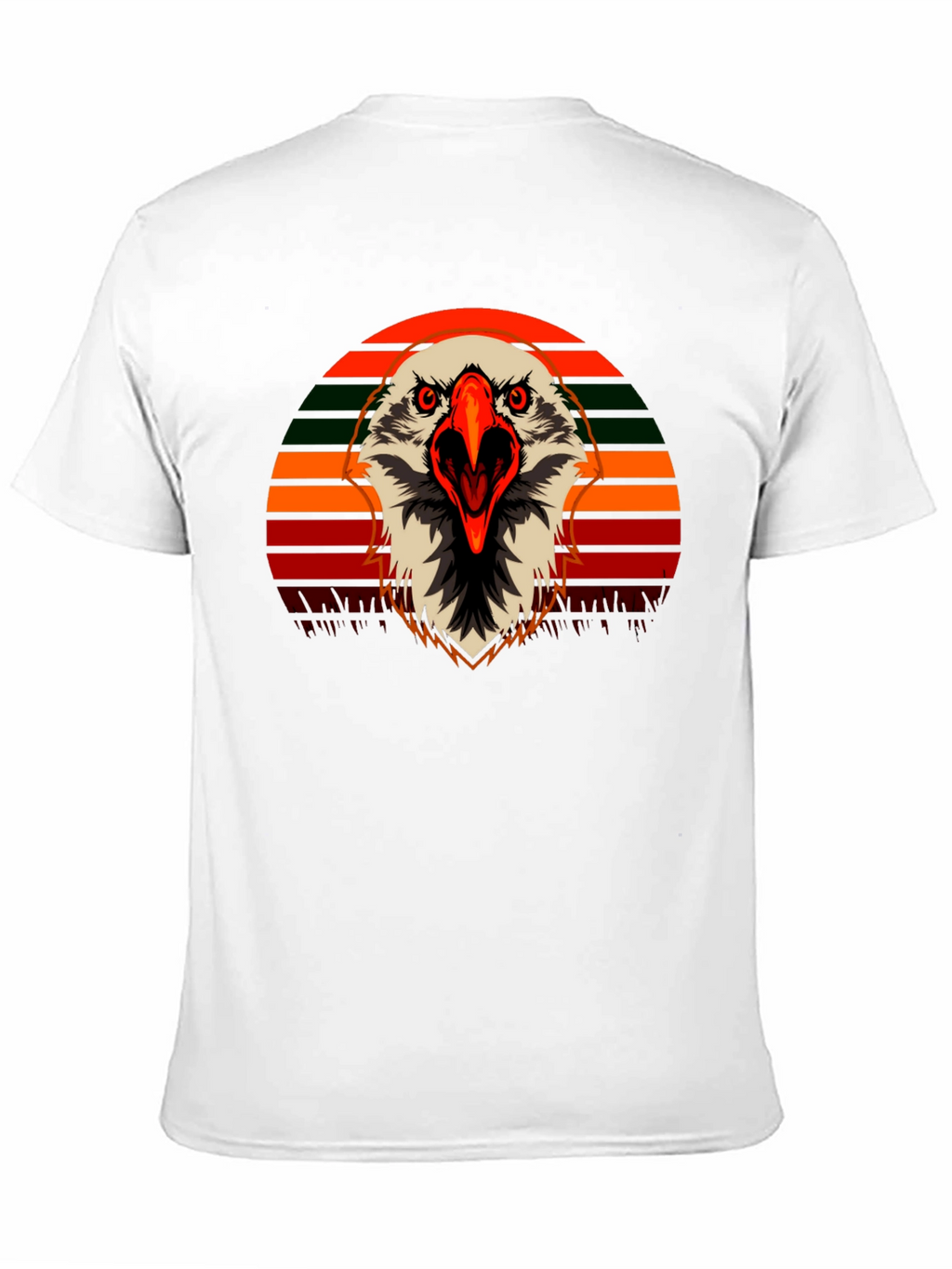 Eagle Graphic T-Shirt - Retro Sunset Design