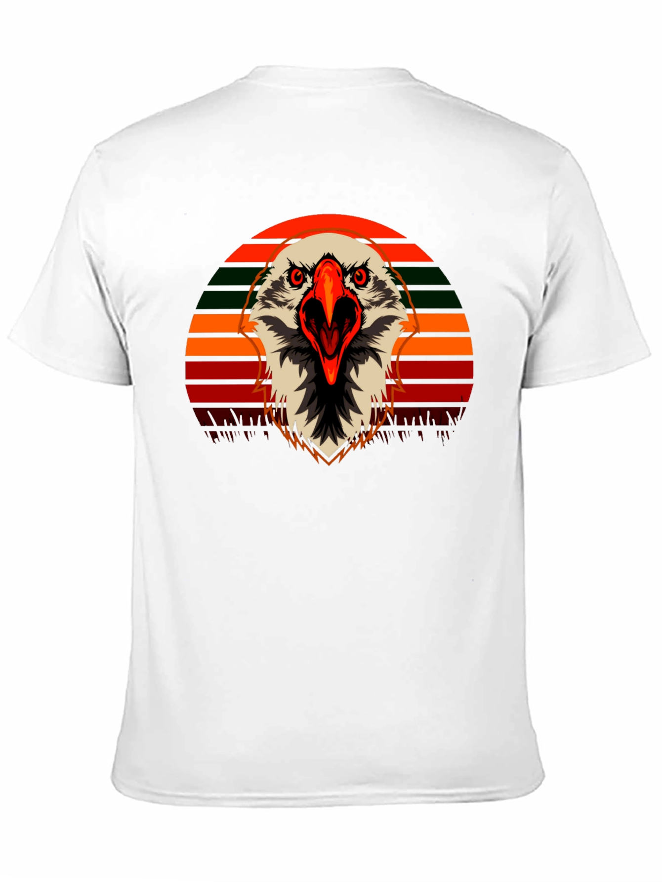 Eagle Graphic T-Shirt - Retro Sunset Design