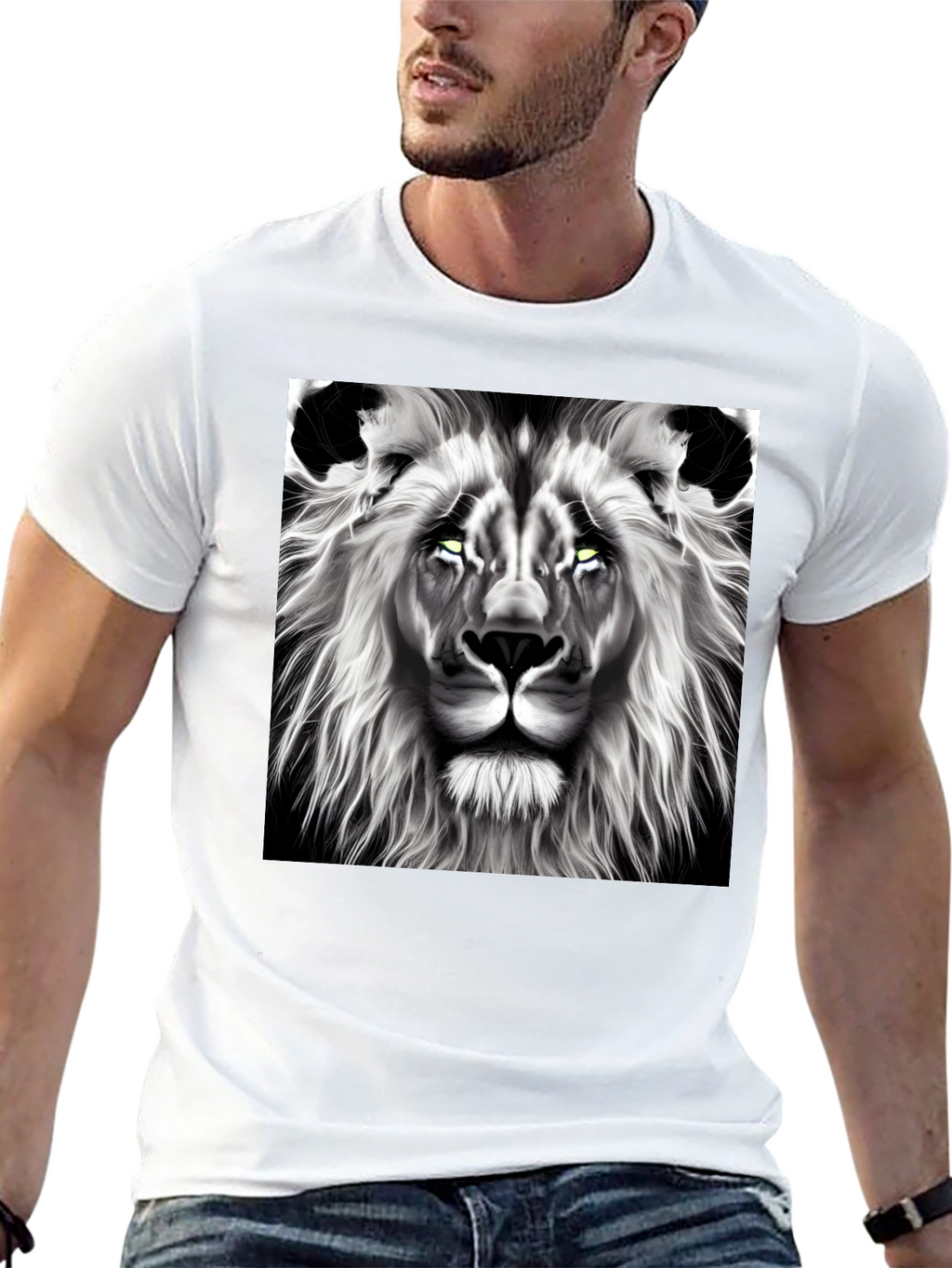 Lion Graphic Tee - Bold Black T-Shirt