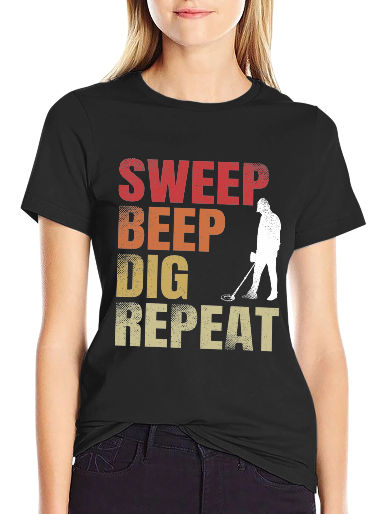 Metal Detecting T-Shirt - Sweep Beep Dig Repeat