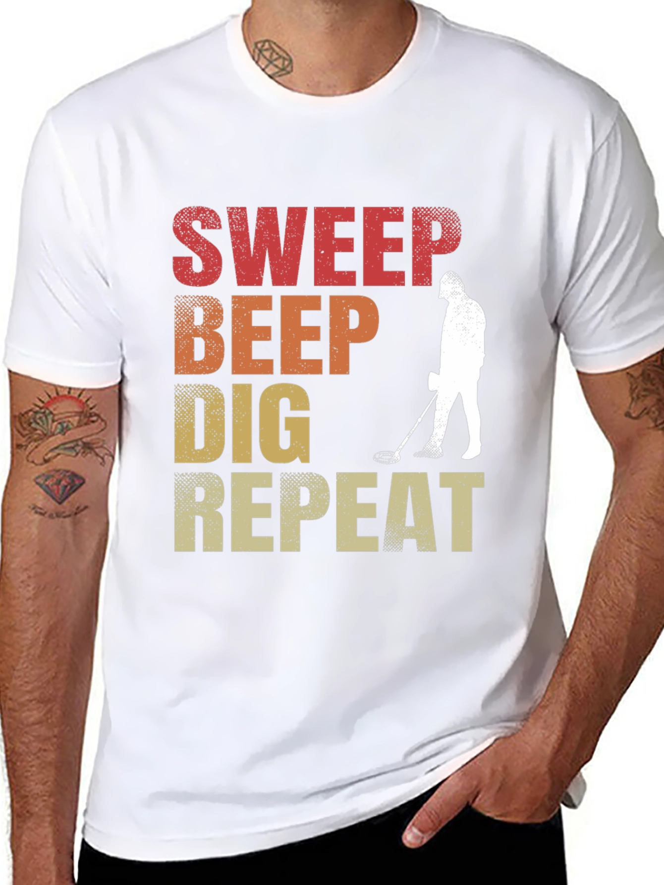 Metal Detecting T-Shirt - Sweep Beep Dig Repeat
