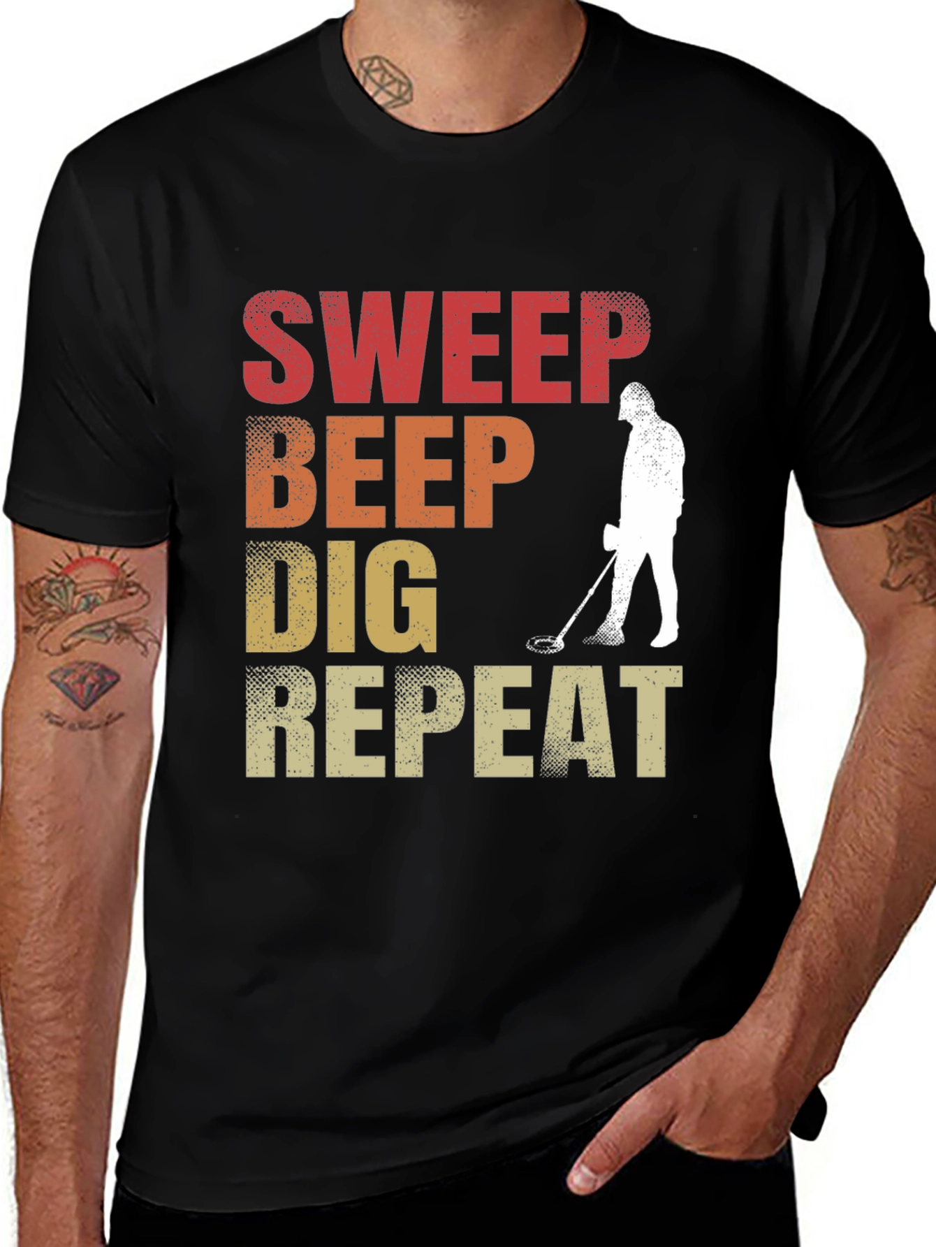 Metal Detecting T-Shirt - Sweep Beep Dig Repeat