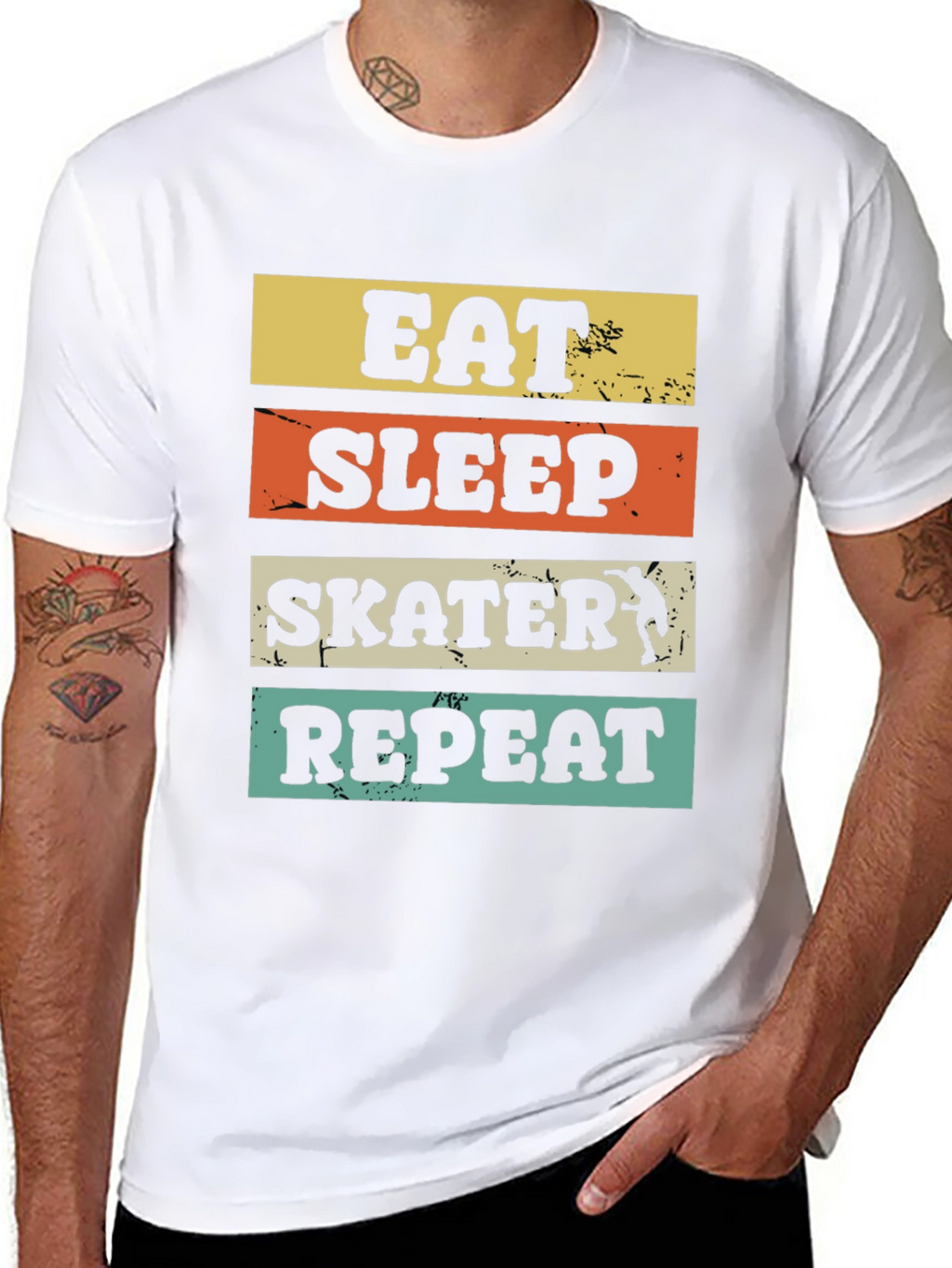 Eat Sleep Skater Repeat Graphic T-Shirt