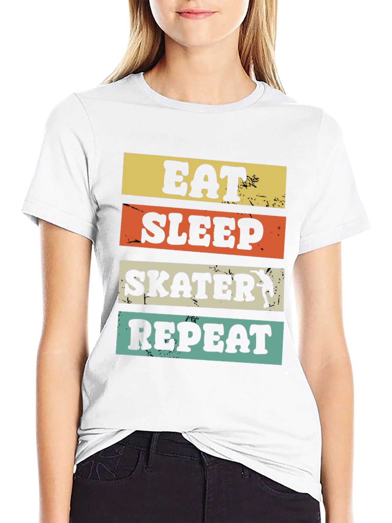Eat Sleep Skater Repeat Graphic T-Shirt