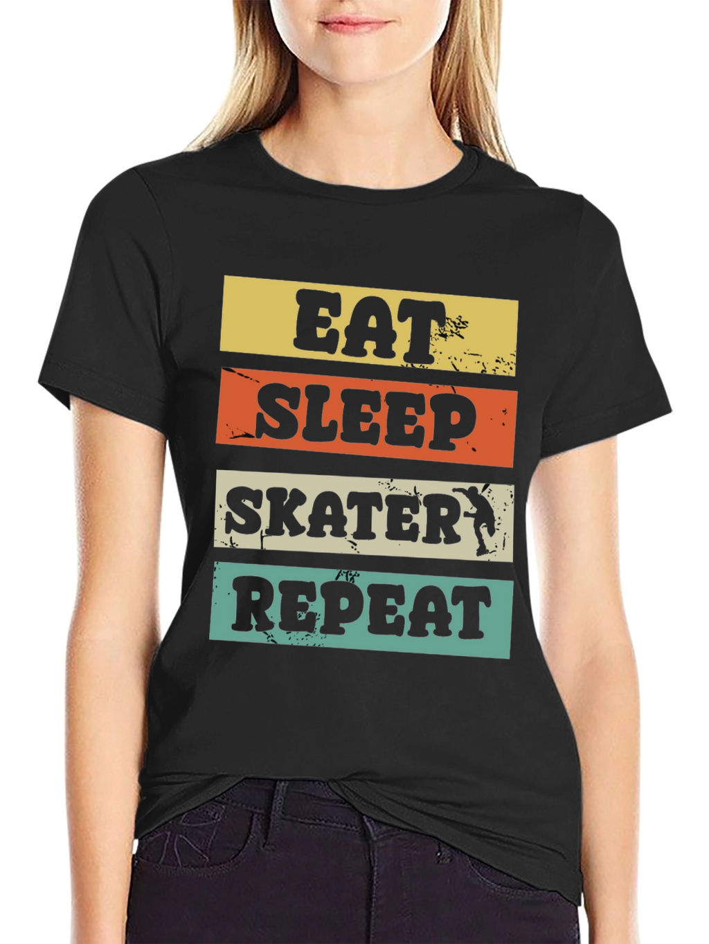 Eat Sleep Skater Repeat Graphic T-Shirt
