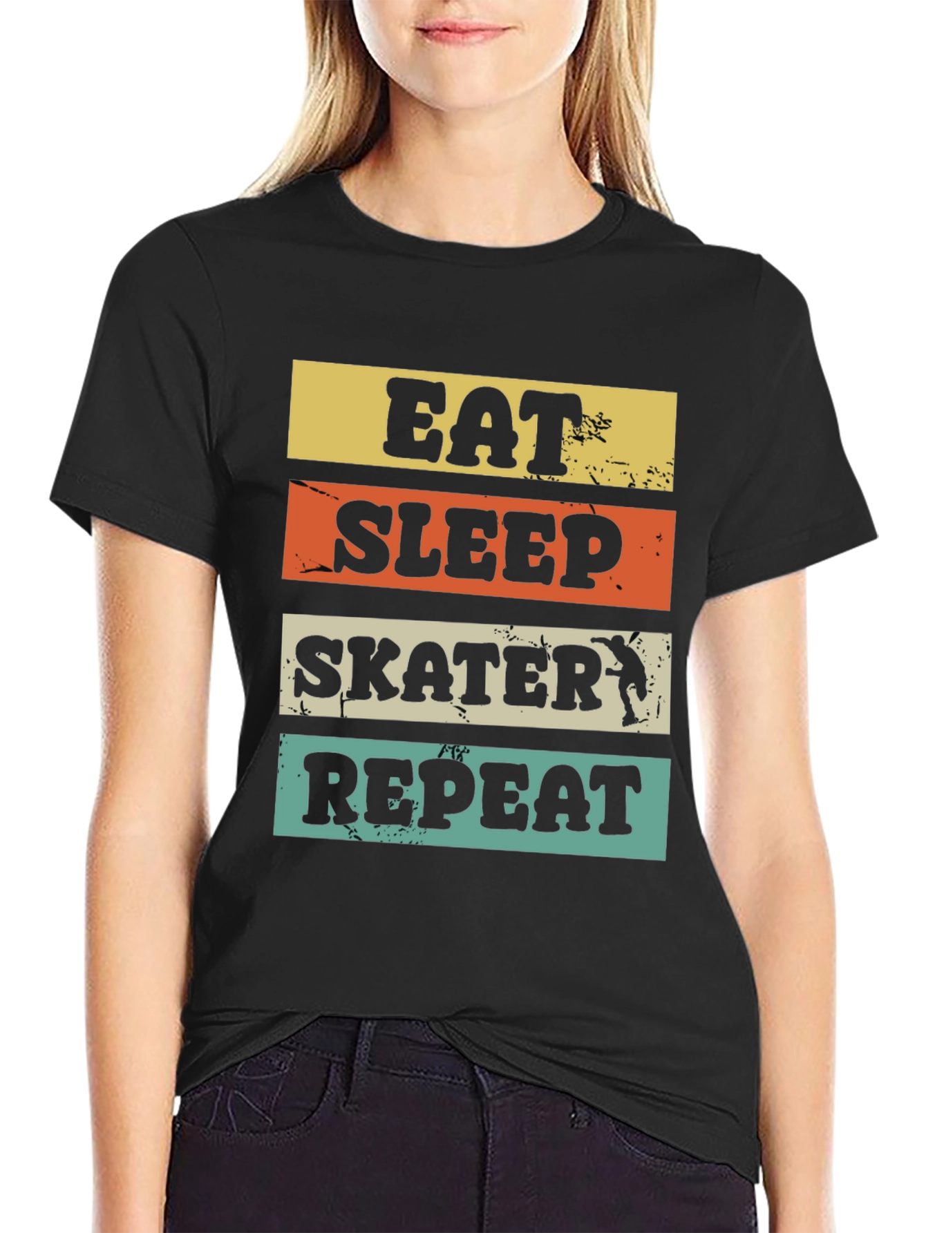 Eat Sleep Skater Repeat Graphic T-Shirt