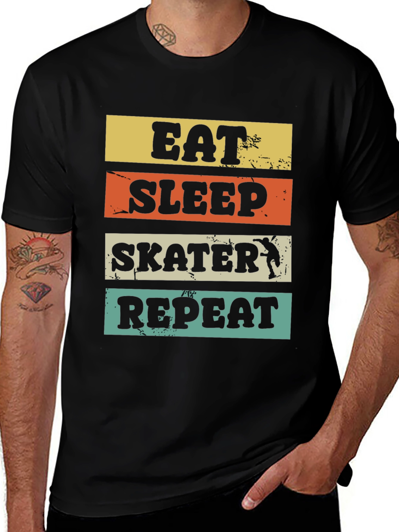 Eat Sleep Skater Repeat Graphic T-Shirt