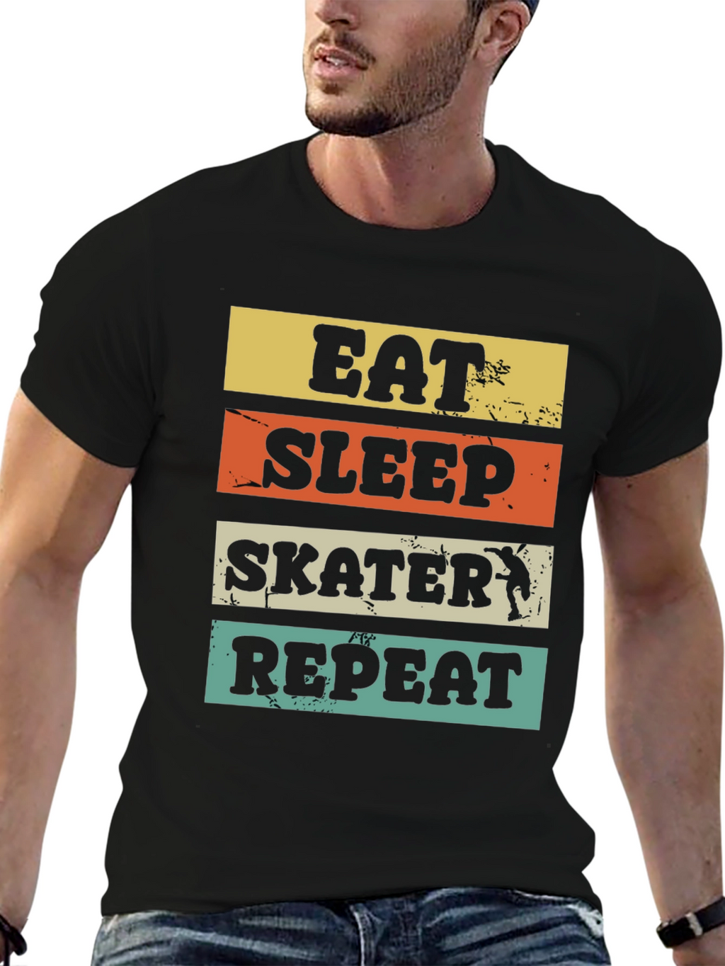 Eat Sleep Skater Repeat Graphic T-Shirt