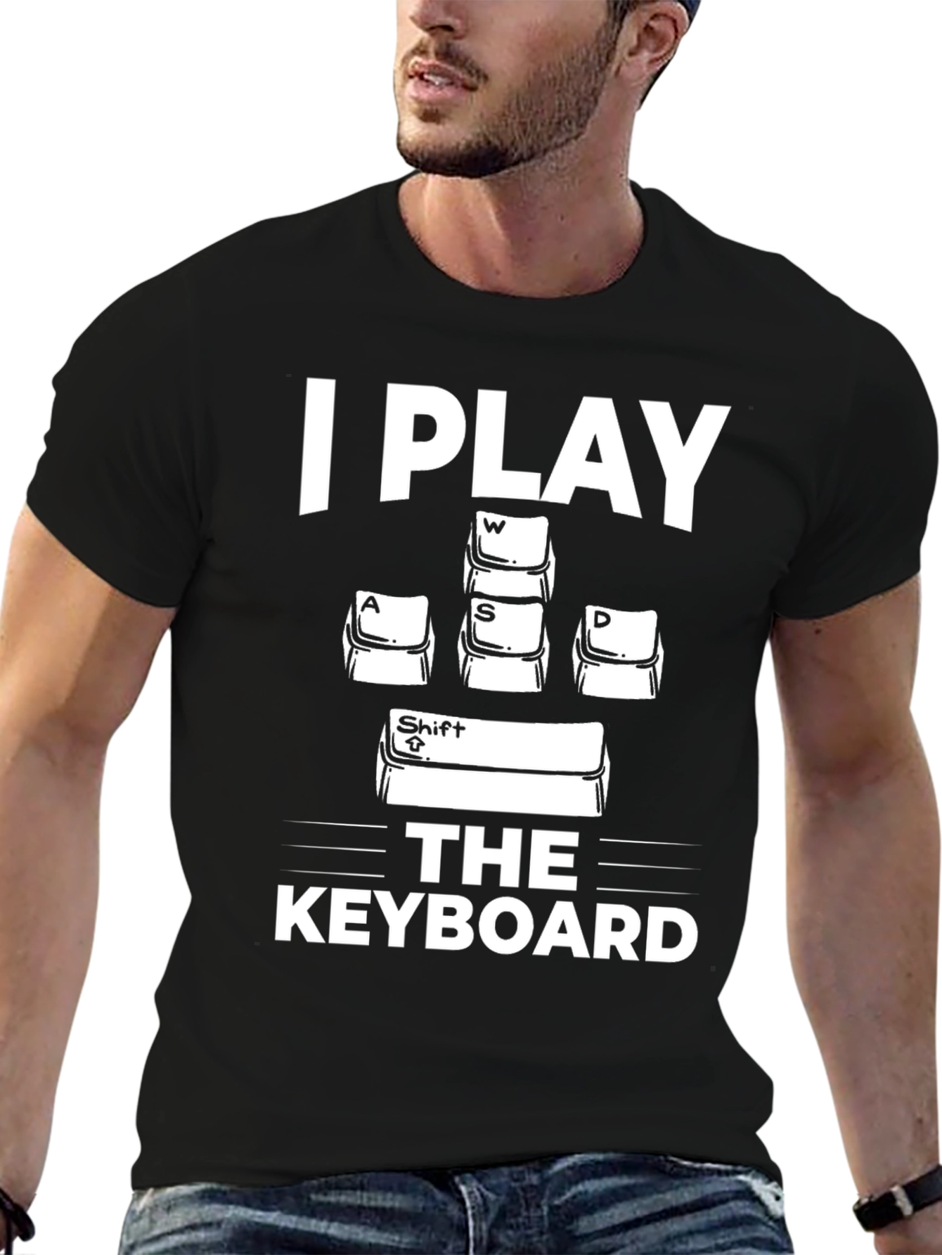 Gamer T-Shirt: I Play the Keyboard - Funny Design