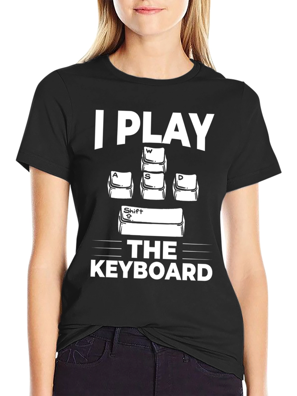 Gamer T-Shirt: I Play the Keyboard - Funny Design