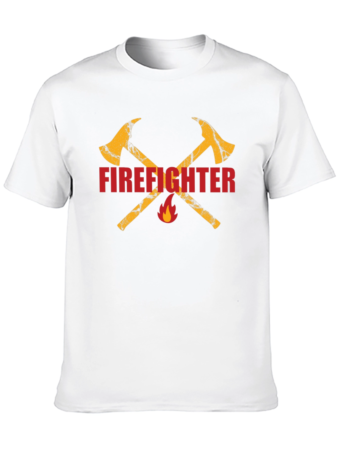 Firefighter Axe Graphic Tee - Black Cotton T-Shirt