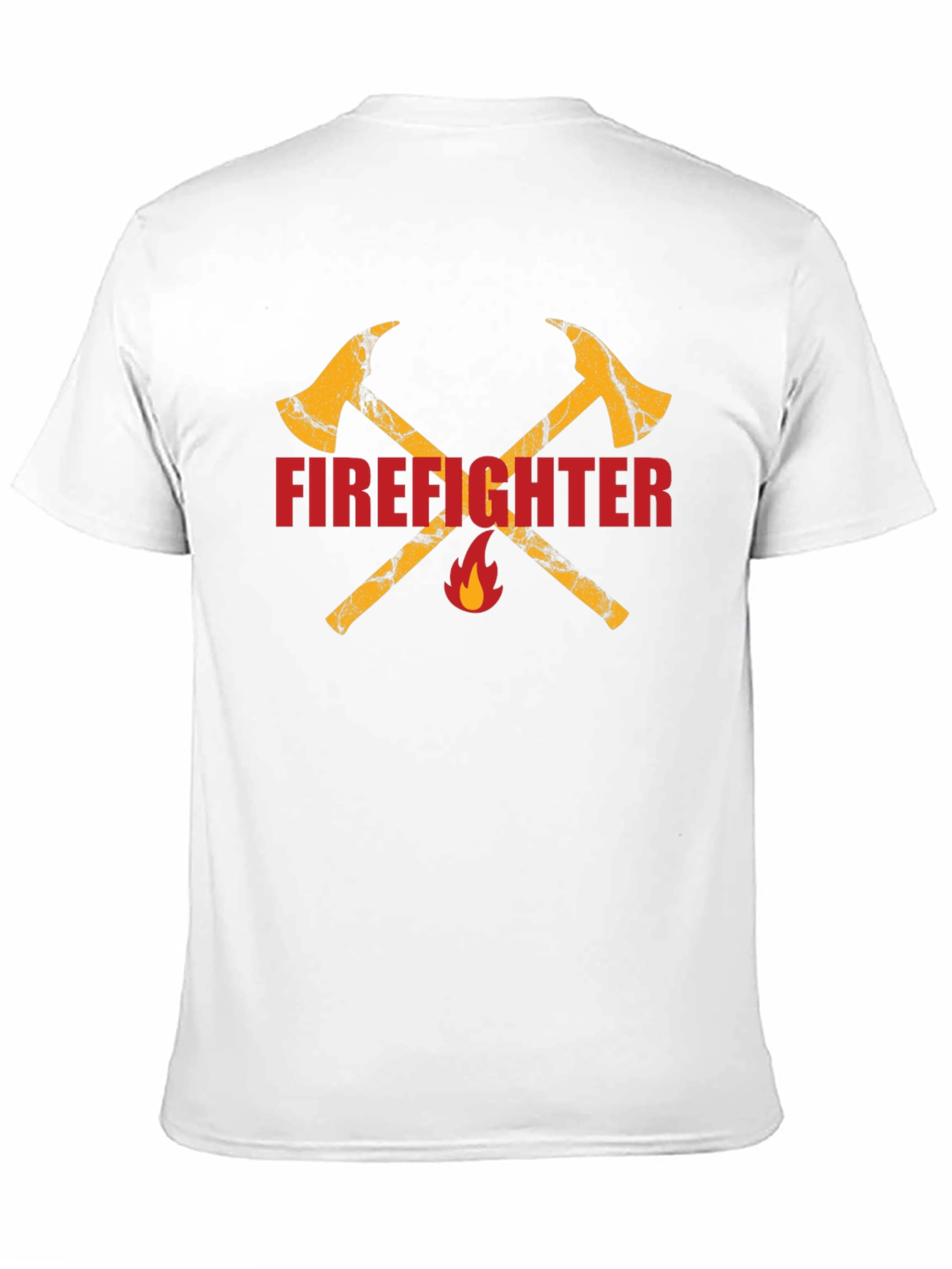 Firefighter Axe Graphic Tee - Black Cotton T-Shirt