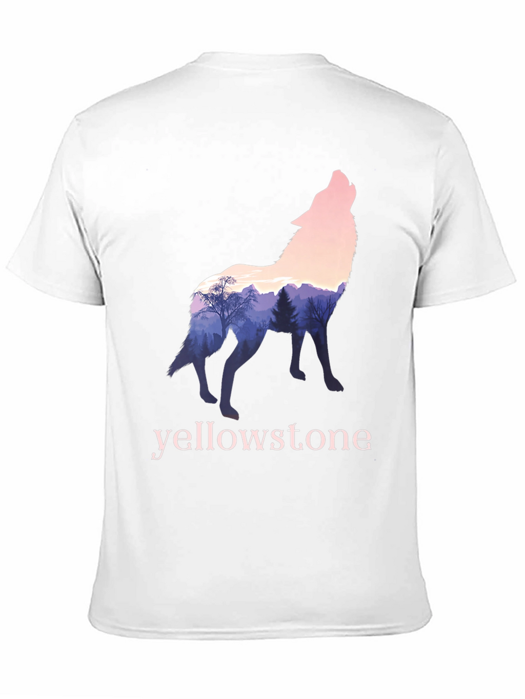 Yellowstone Wolf Silhouette Graphic Tee - Nature Inspired