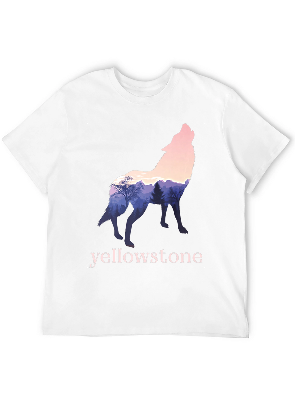 Yellowstone Wolf Silhouette Graphic Tee - Nature Inspired