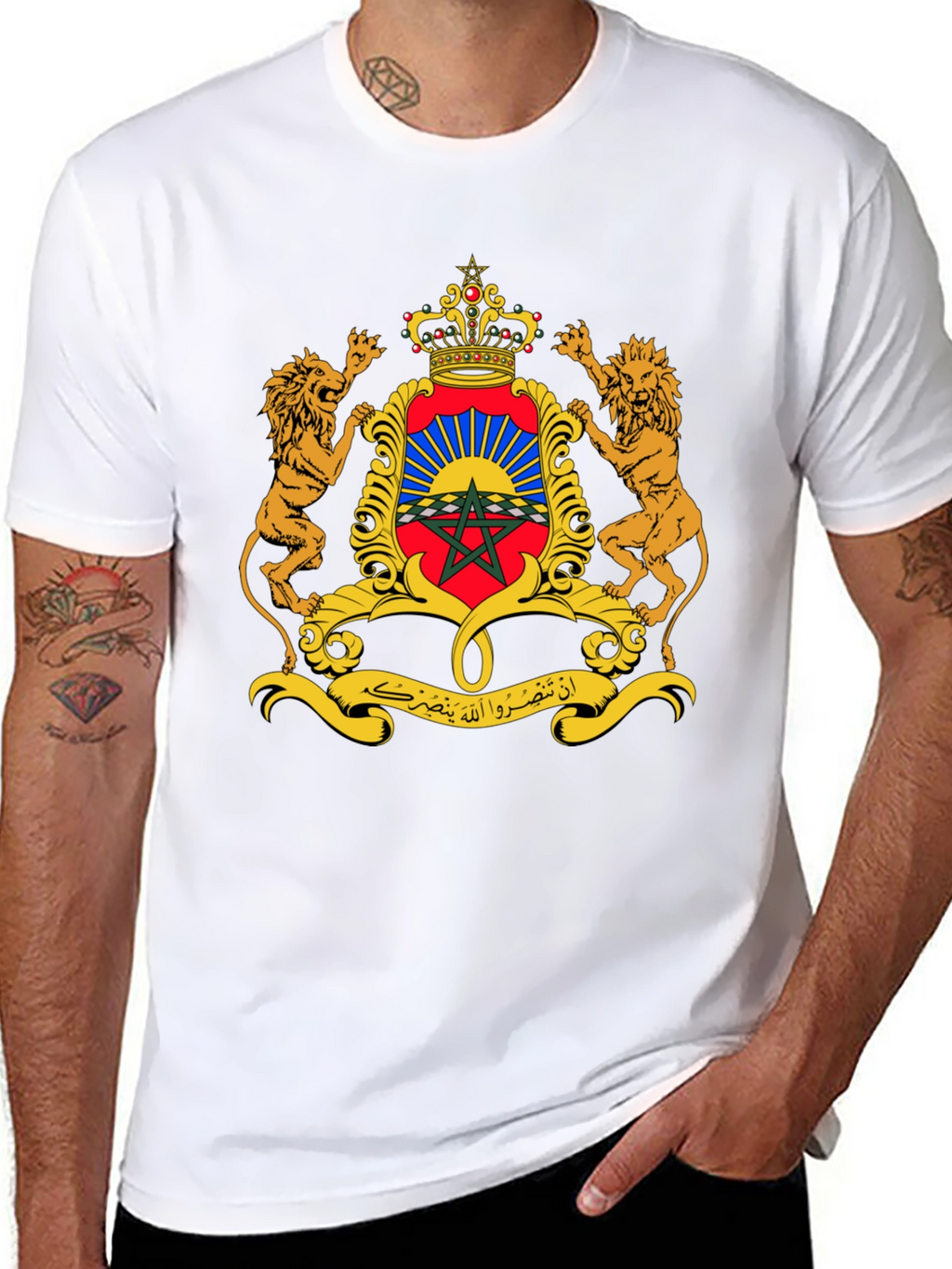 Moroccan Coat of Arms Black T-Shirt