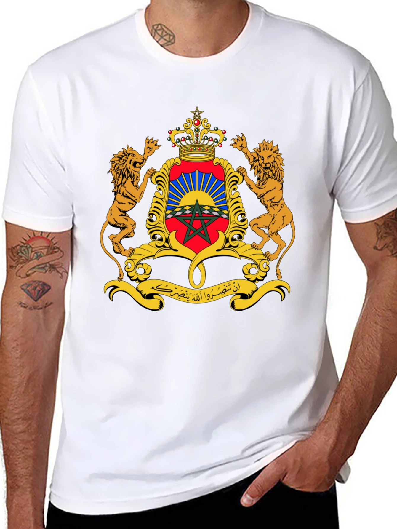 Moroccan Coat of Arms Black T-Shirt