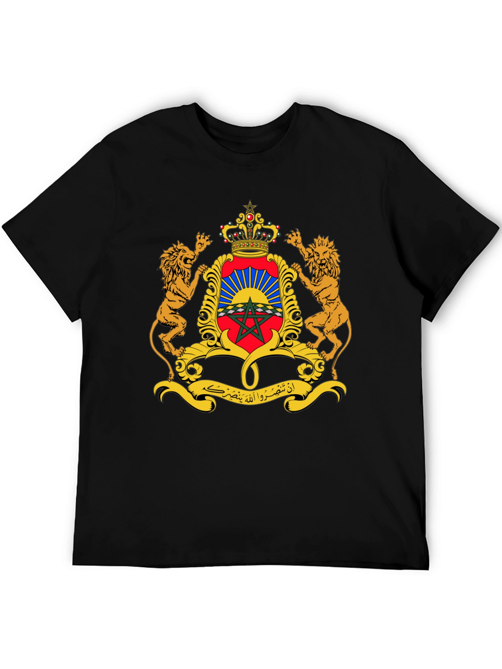 Moroccan Coat of Arms Black T-Shirt