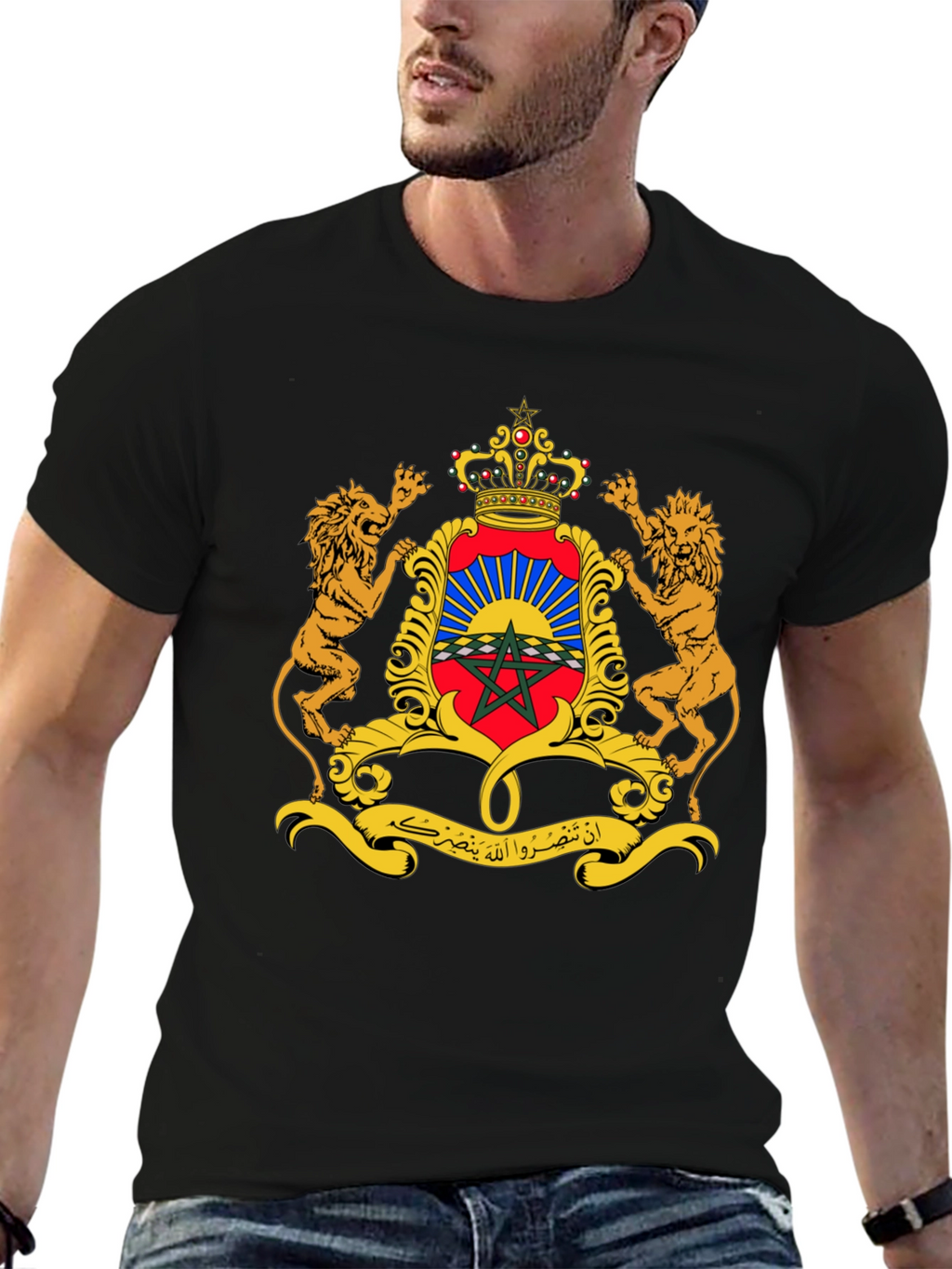 Moroccan Coat of Arms Black T-Shirt
