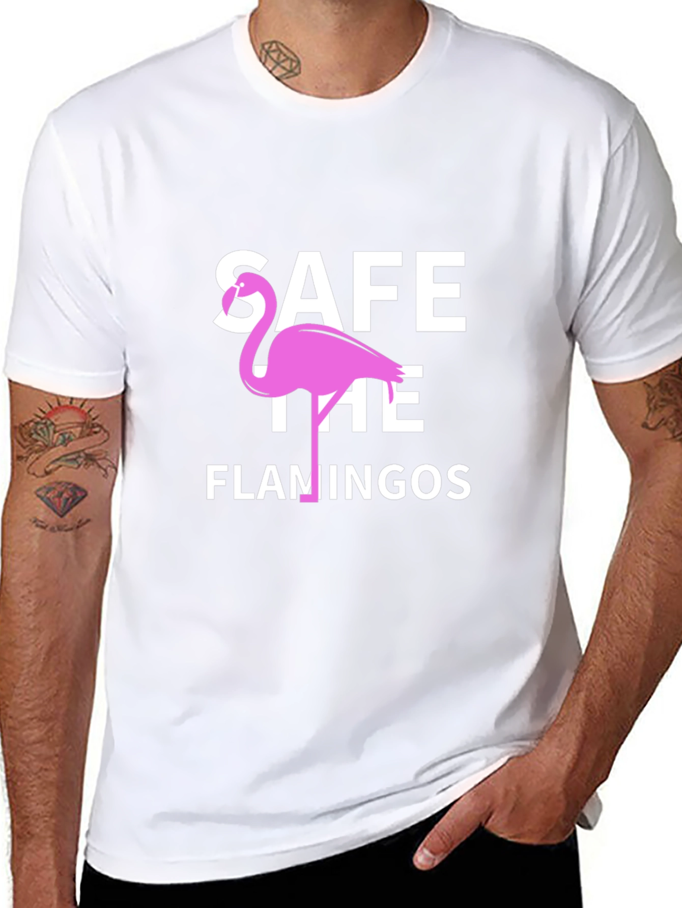 Save the Flamingos Graphic T-Shirt