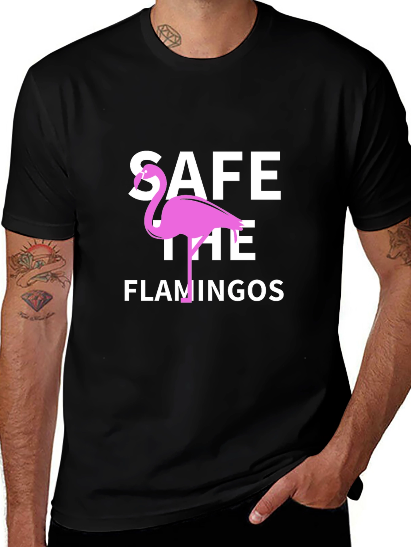 Save the Flamingos Graphic T-Shirt
