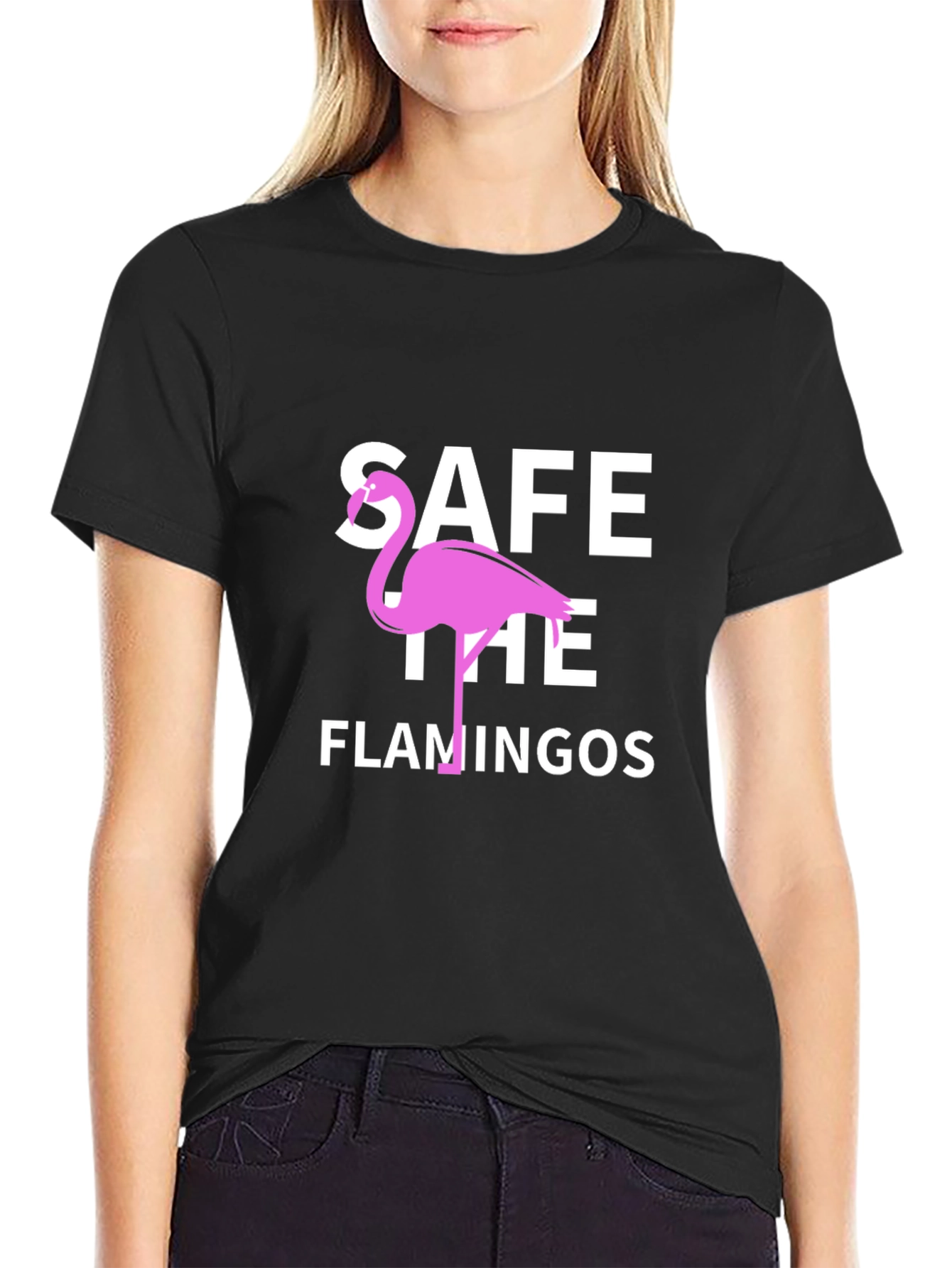 Save the Flamingos Graphic T-Shirt