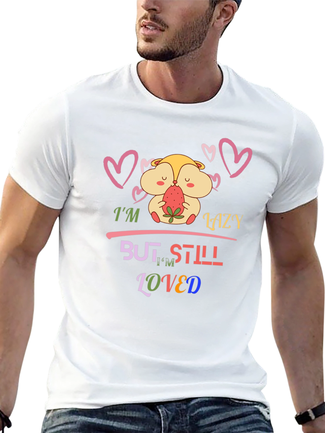 Lazy But Loved T-Shirt Hamster Design
