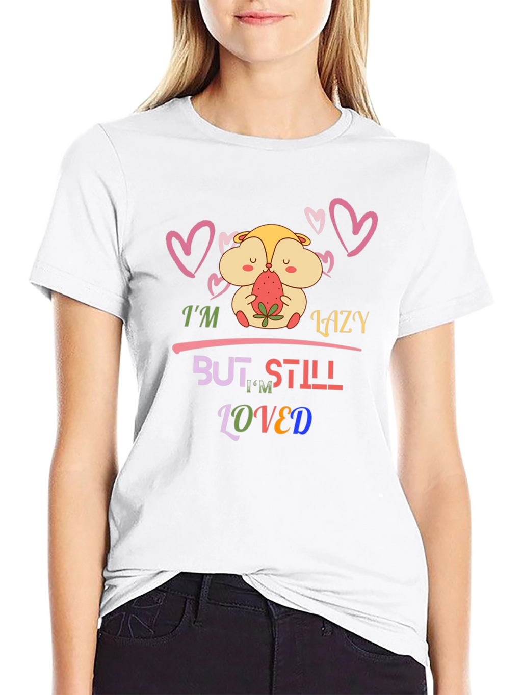 Lazy But Loved T-Shirt Hamster Design