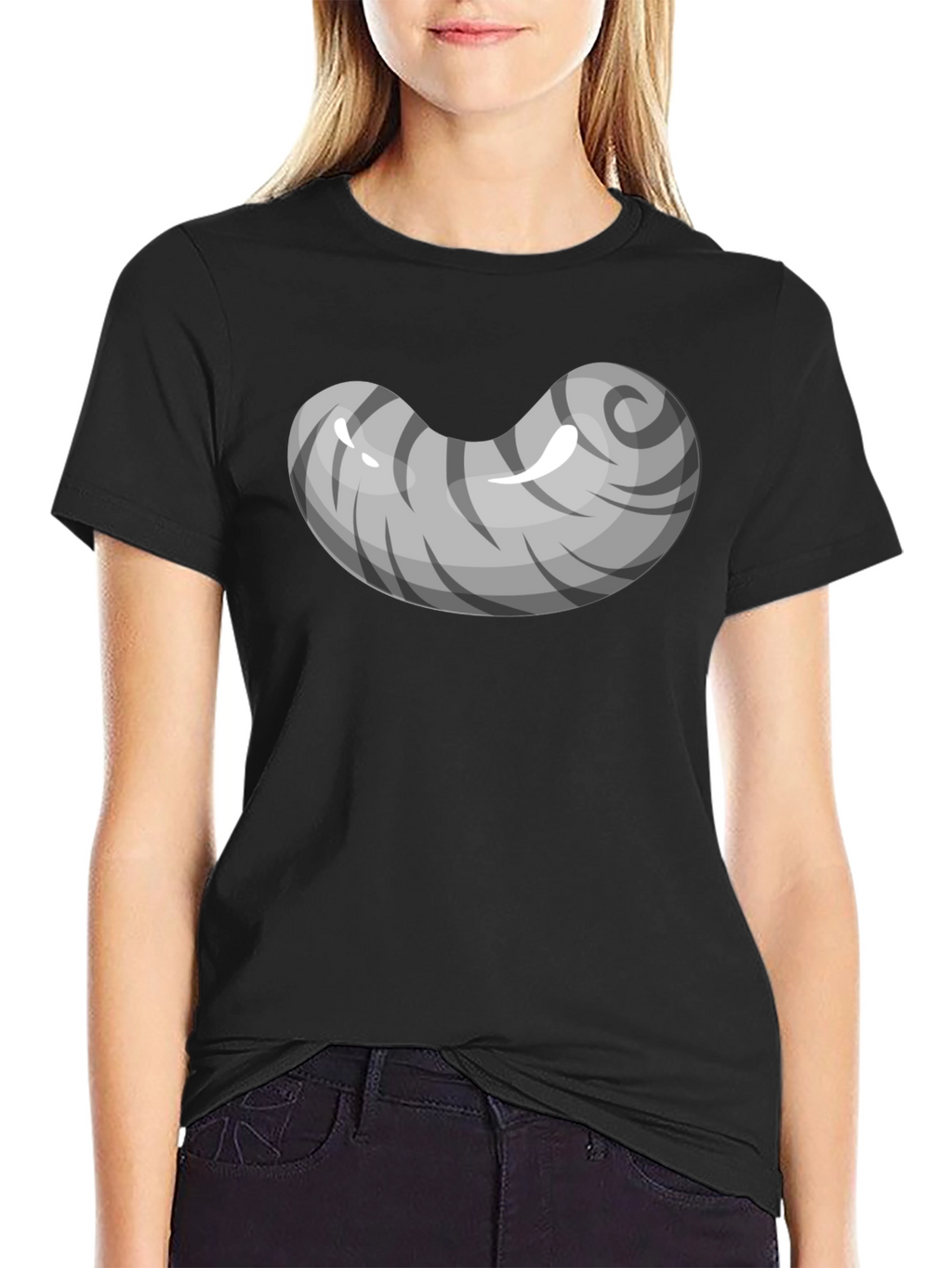 Grey Bean Graphic Tee - Soft Cotton Blend