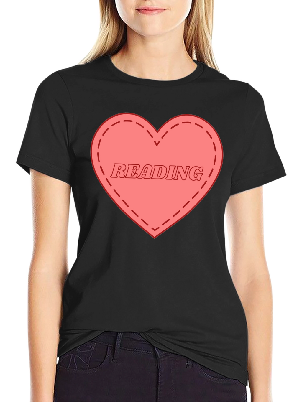 I Love Reading Graphic Tee - Black Cotton