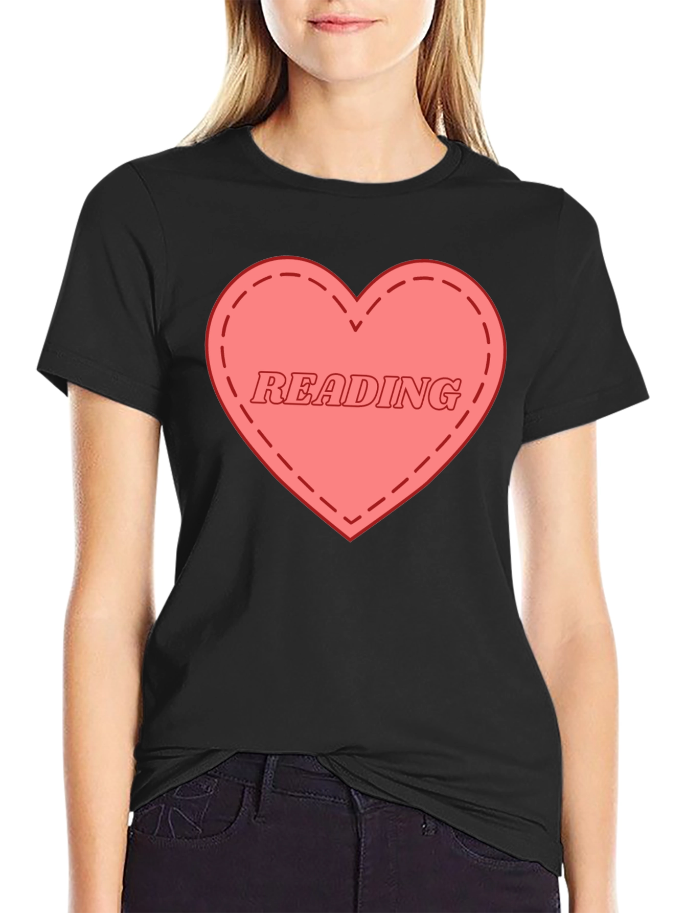 I Love Reading Graphic Tee - Black Cotton
