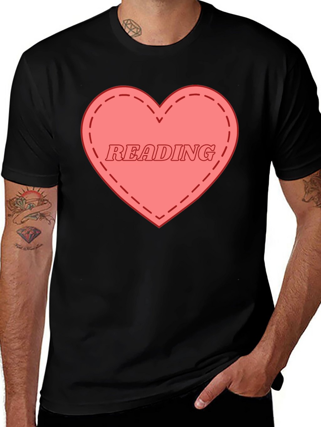 I Love Reading Graphic Tee - Black Cotton