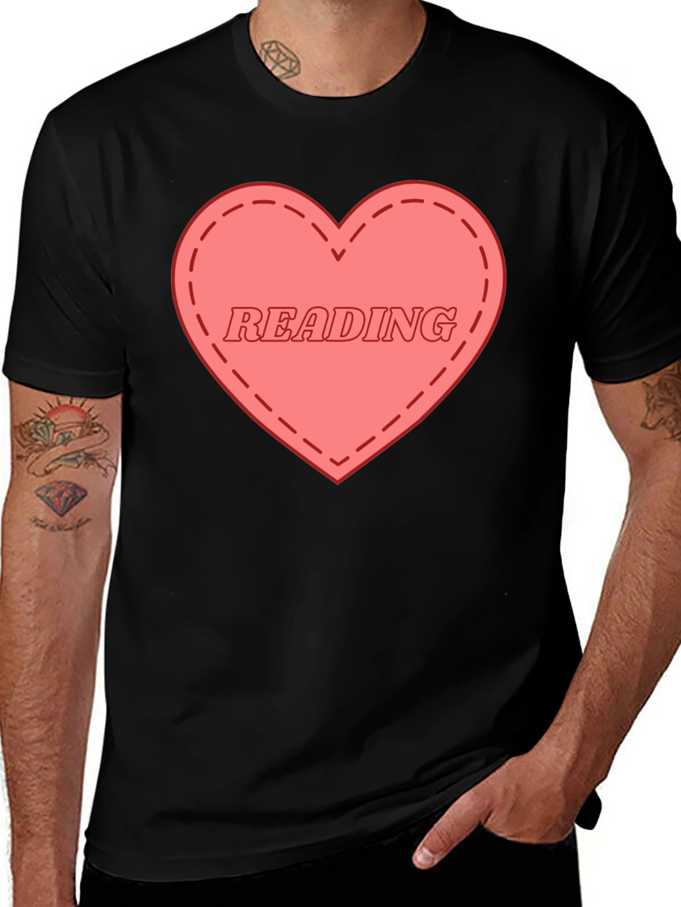 I Love Reading Graphic Tee - Black Cotton