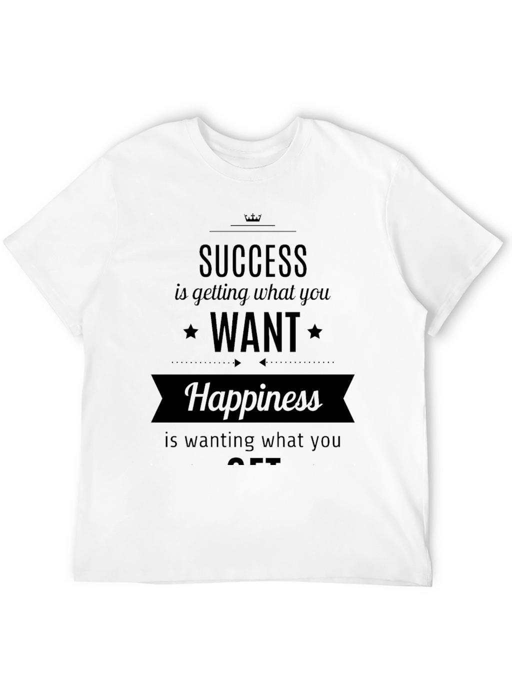 Success Happiness Black Graphic Tee