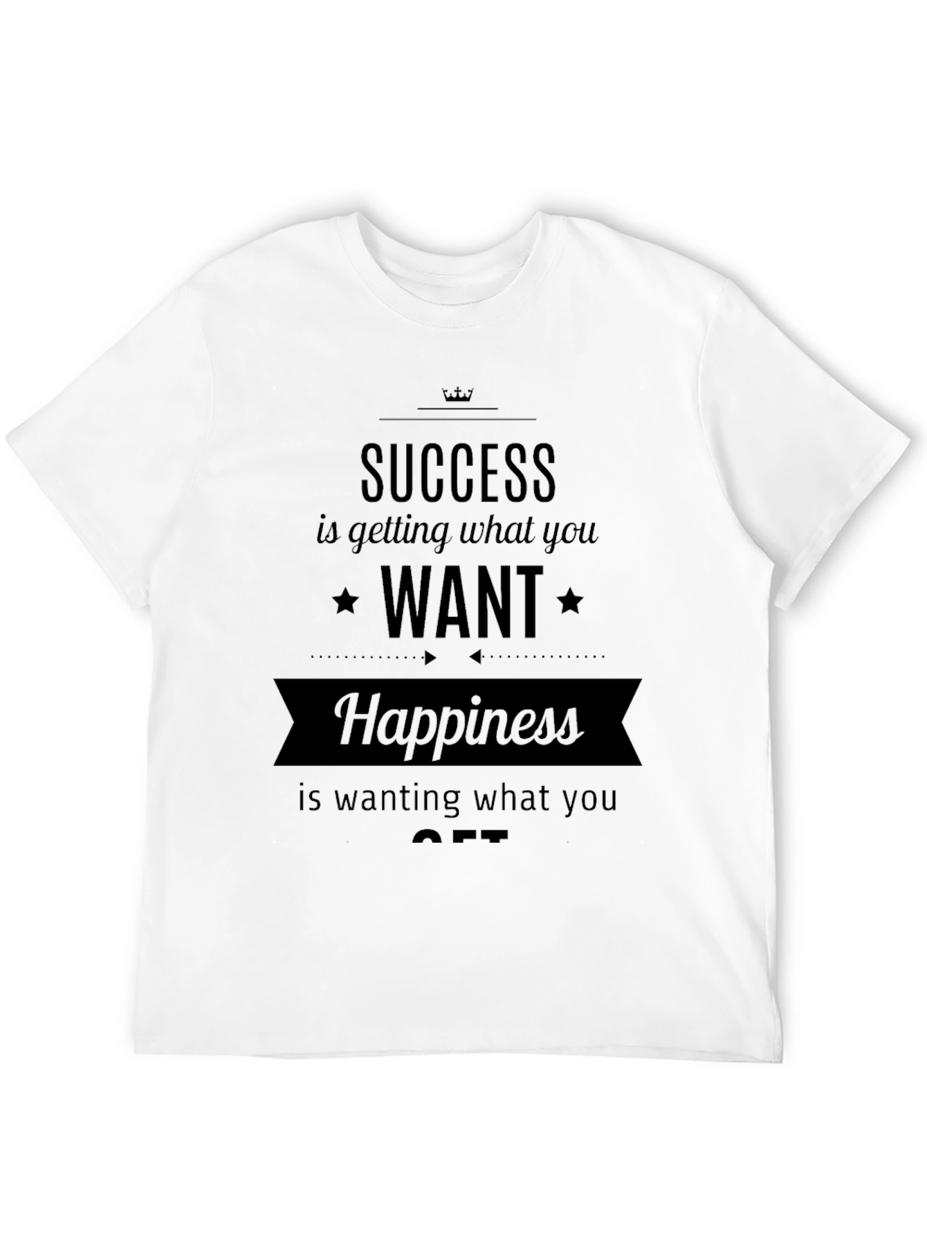 Success Happiness Black Graphic Tee