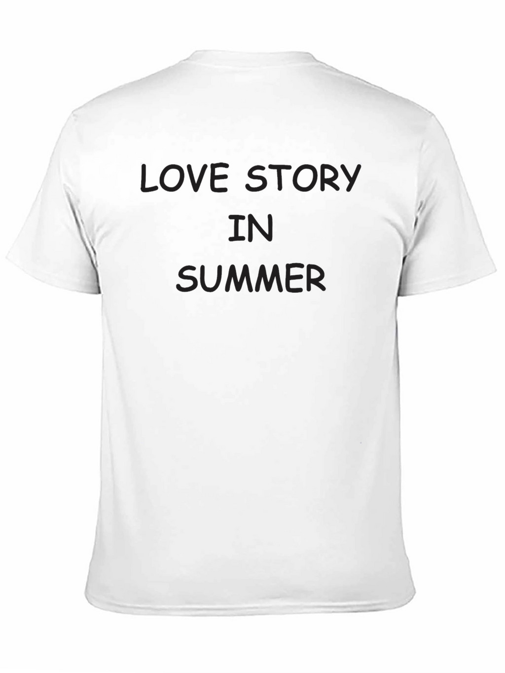 Love Story in Summer Black T-Shirt