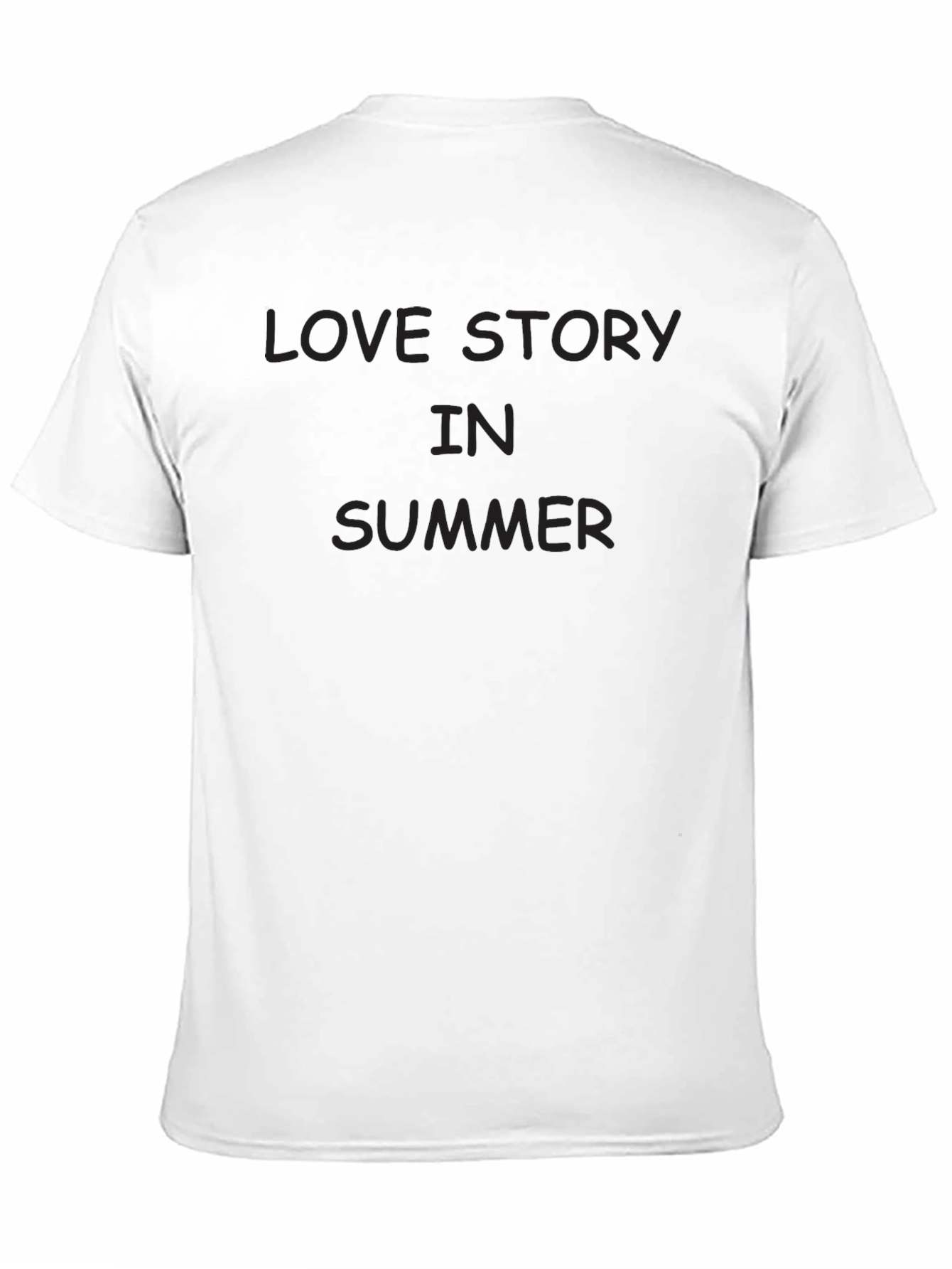Love Story in Summer Black T-Shirt