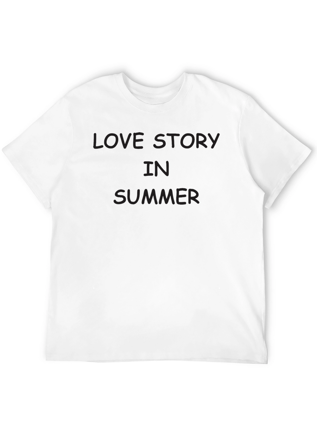 Love Story in Summer Black T-Shirt