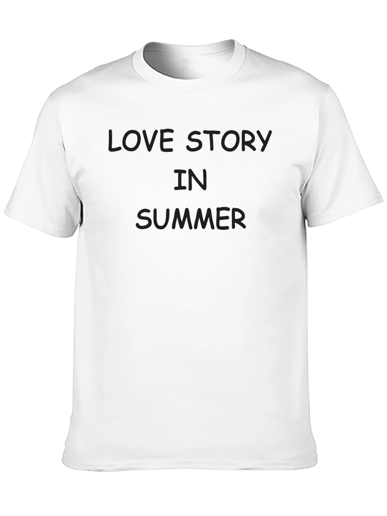 Love Story in Summer Black T-Shirt