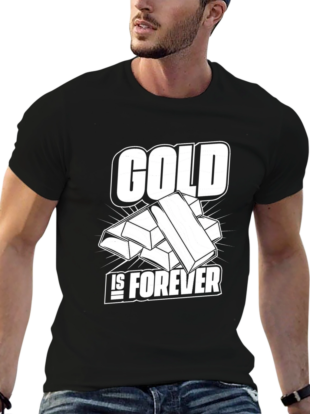 Gold Is Forever Black T-Shirt