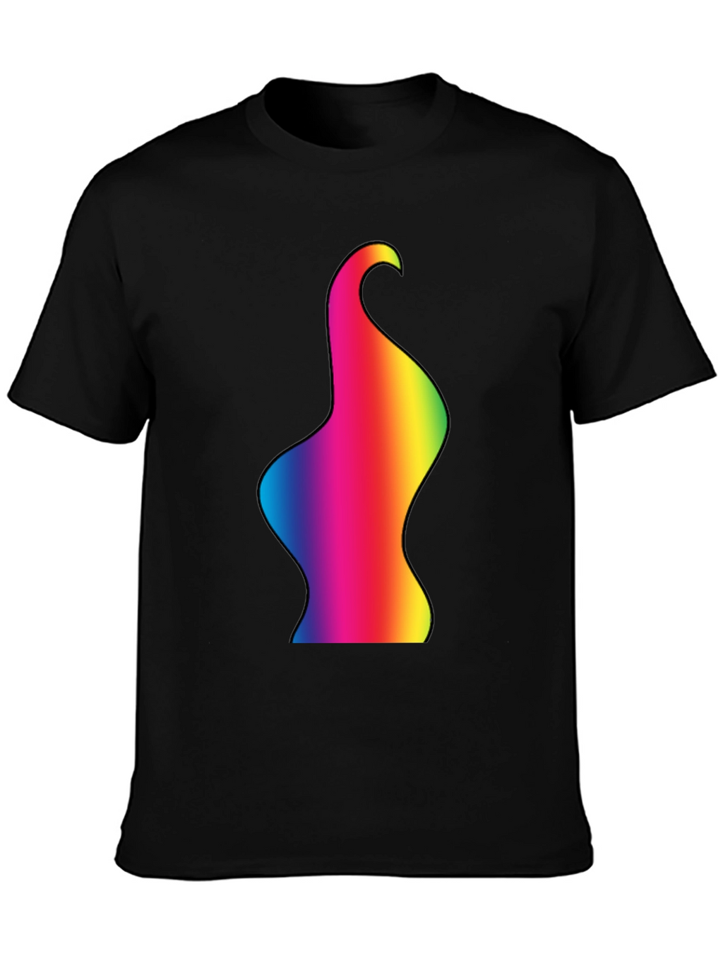 Rainbow Body Art Tee - Black Cotton Blend