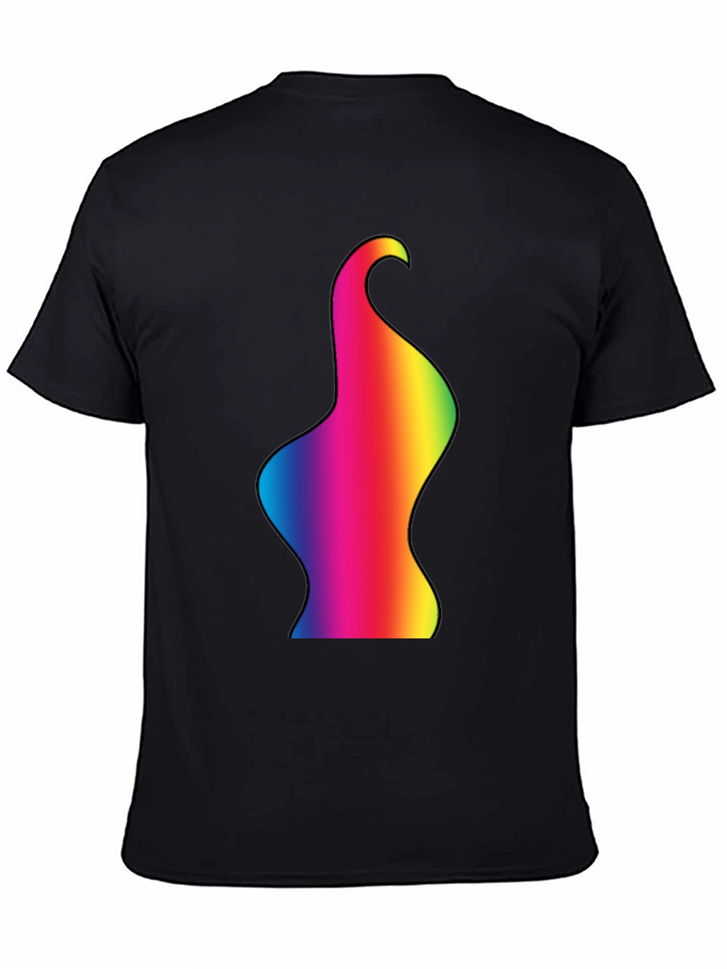 Rainbow Body Art Tee - Black Cotton Blend
