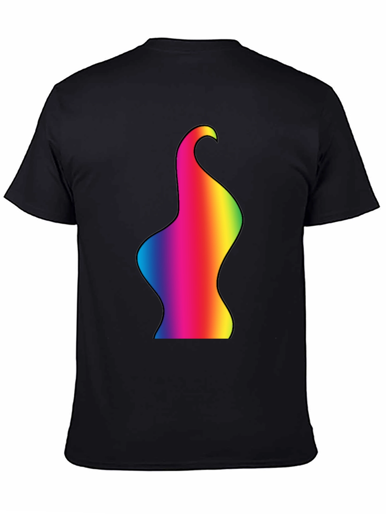 Rainbow Body Art Tee - Black Cotton Blend