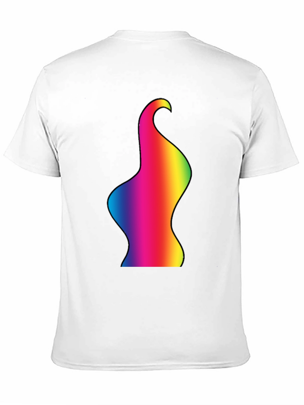 Rainbow Body Art Tee - Black Cotton Blend