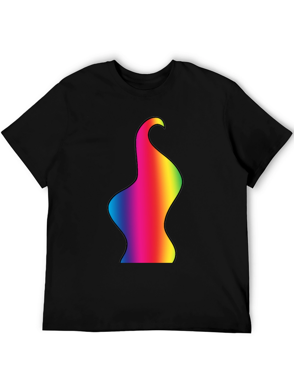 Rainbow Body Art Tee - Black Cotton Blend