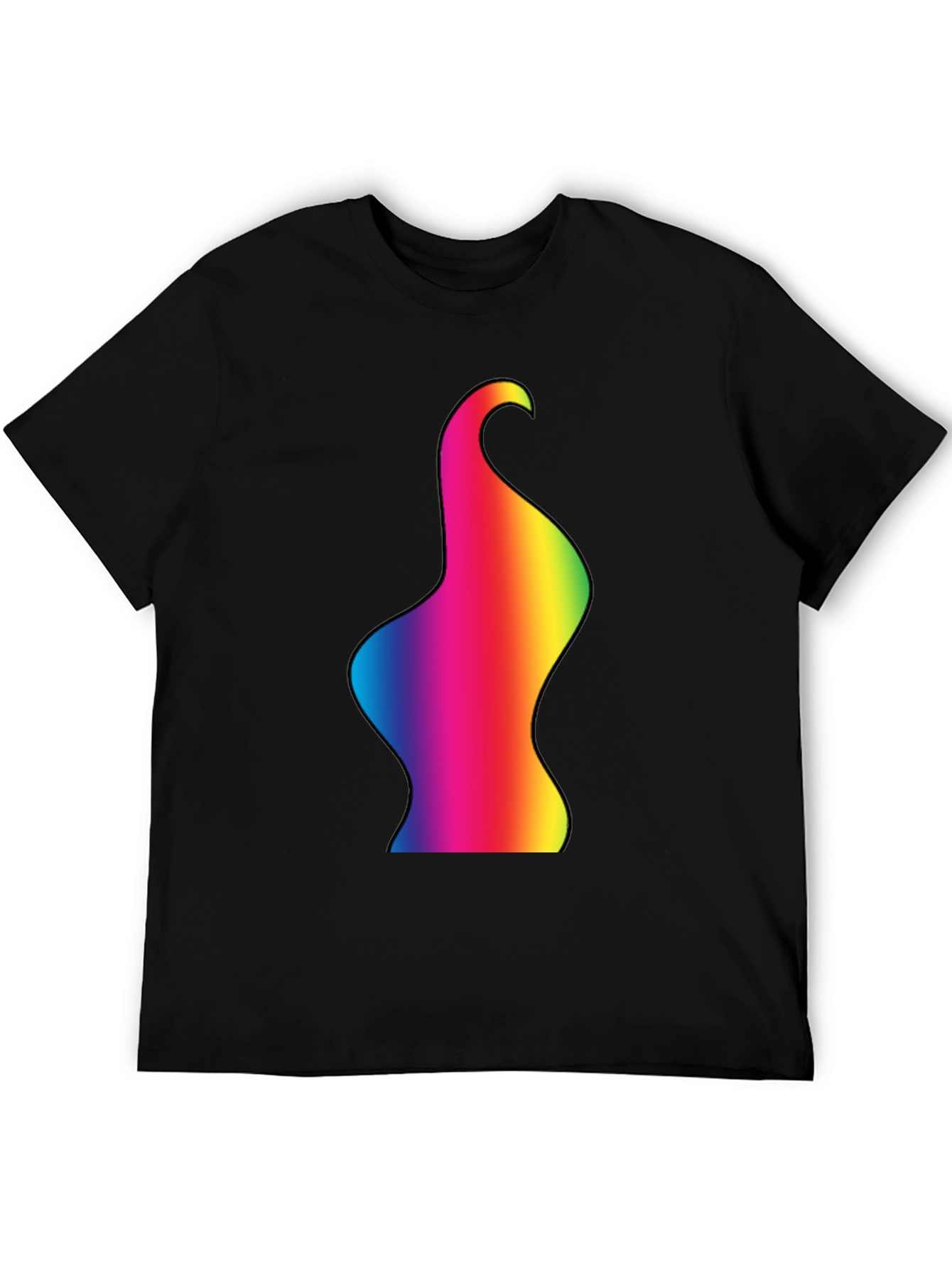 Rainbow Body Art Tee - Black Cotton Blend