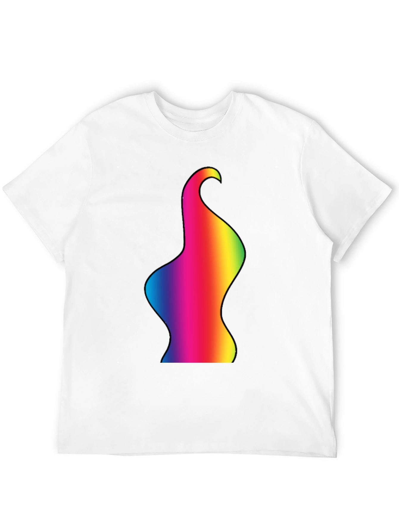 Rainbow Body Art Tee - Black Cotton Blend