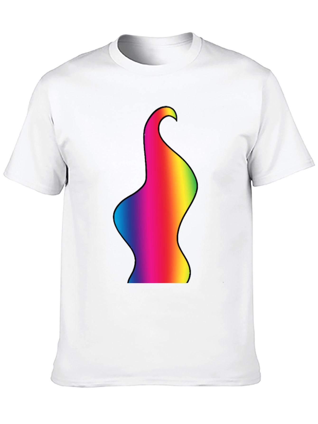 Rainbow Body Art Tee - Black Cotton Blend