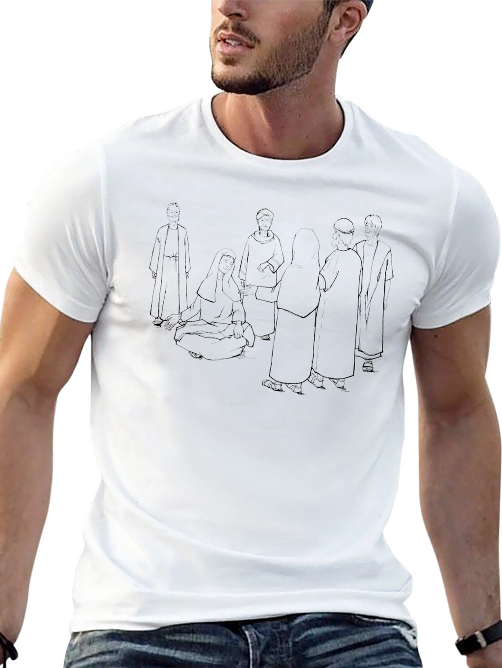 Minimalist Line Art Graphic Tee